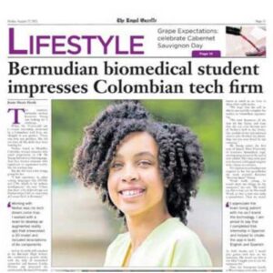 Bermudian biomedical student impresses Colombian tech firm